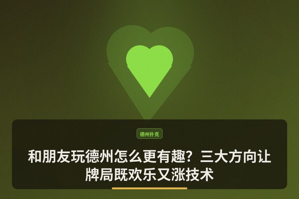 和朋友玩德州怎么更有趣 - 和朋友玩德州怎么更有趣？三大方向让牌局既欢乐又涨技术