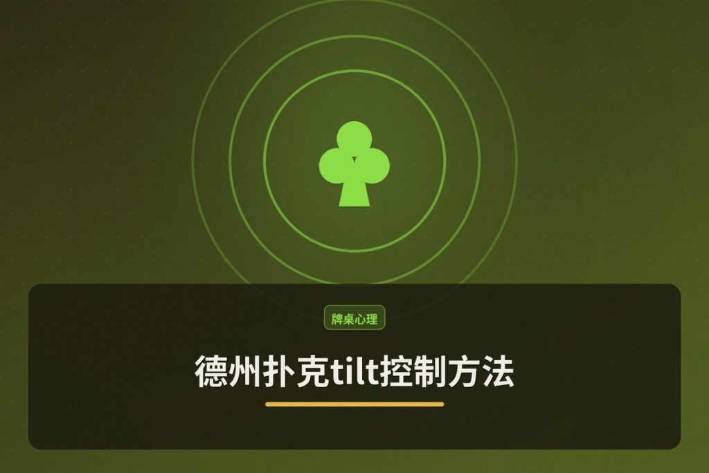 德州扑克tilt控制方法 - 德州扑克tilt控制方法:从上头到冷静的三大步骤