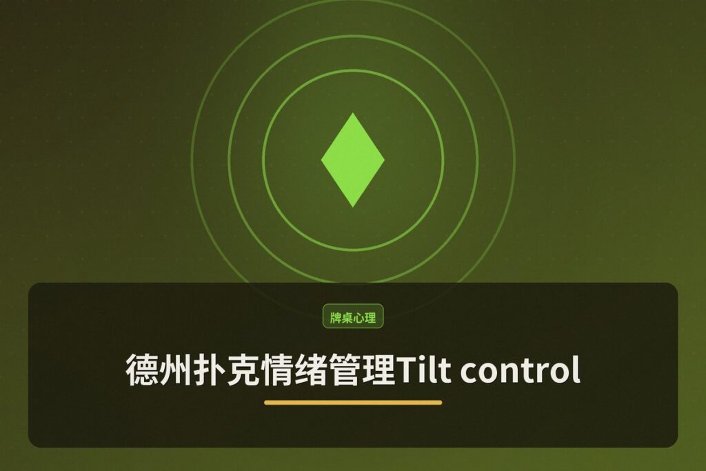 情绪管理Tilt control - 德州扑克情绪管理Tilt control：三大步骤让你远离上头