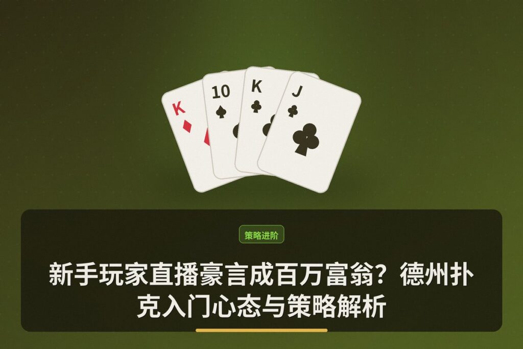 https://www.reddit.com/r/poker/comments/1ub662q/im_new_to_poker_i_will_be_millionaire_watch_the/ - 新手玩家直播豪言成百万富翁?德州扑克入门心态与策略解